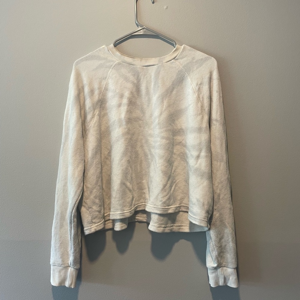 Madewell light blue and white tie dye sweater size M